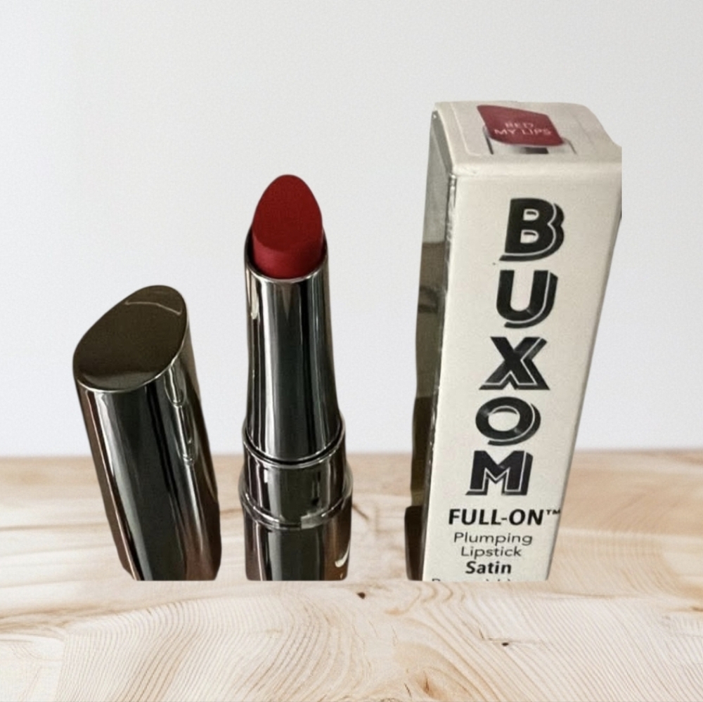 Buxom Satin Plumping Lipstick — Red My Lips